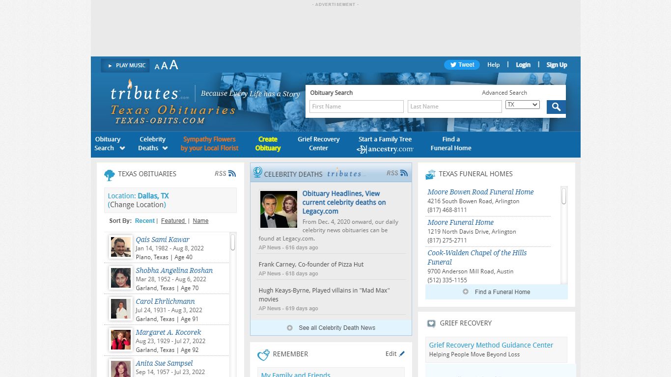 Texas Obituaries - Latest Obituaries in Kingsville Texas